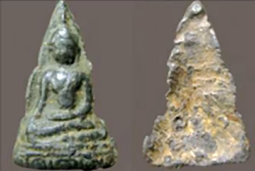พระท่ามะปราง  จ.พิษณุโลก เนื้อชินเงิน